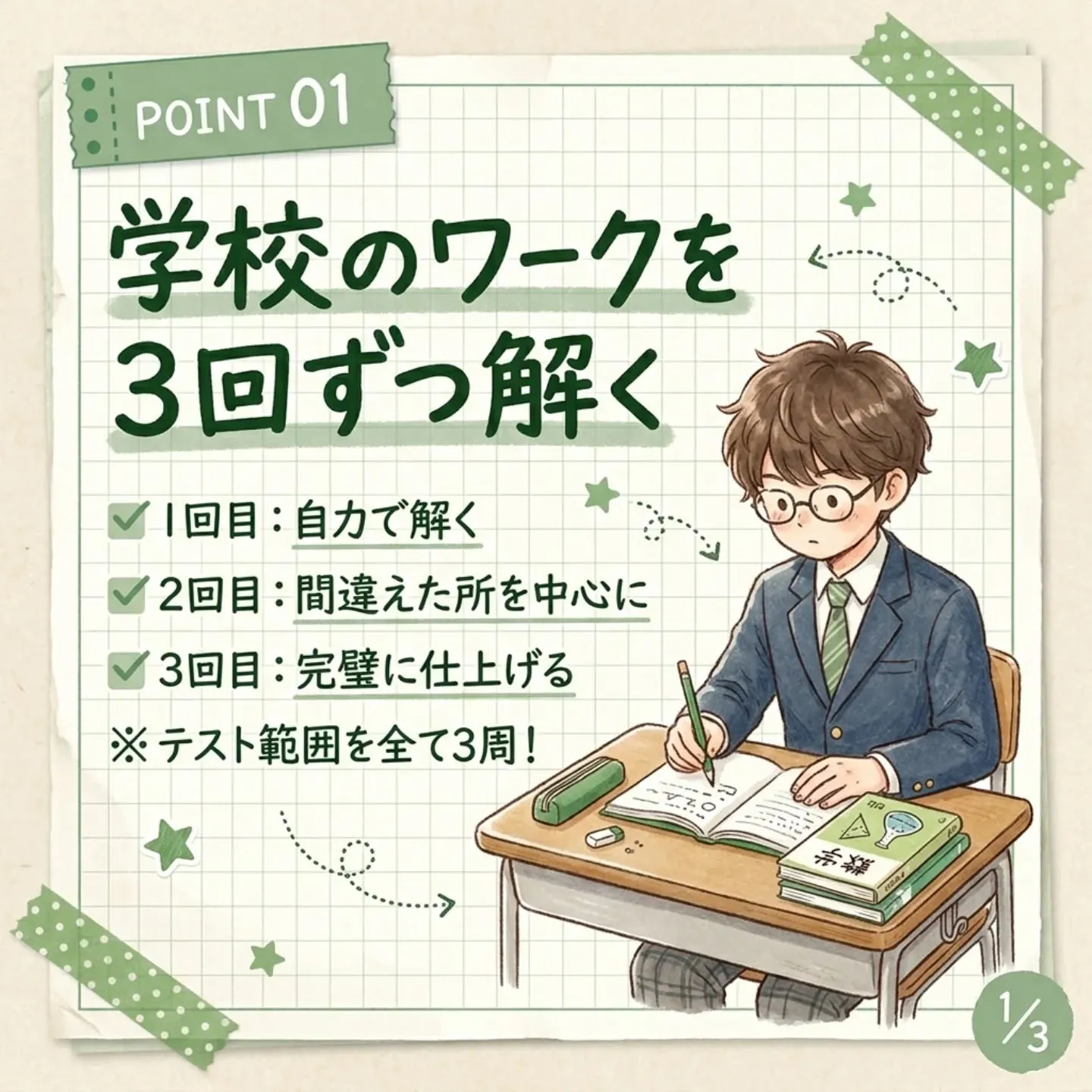 📚社会のテスト20点アップの秘訣✨